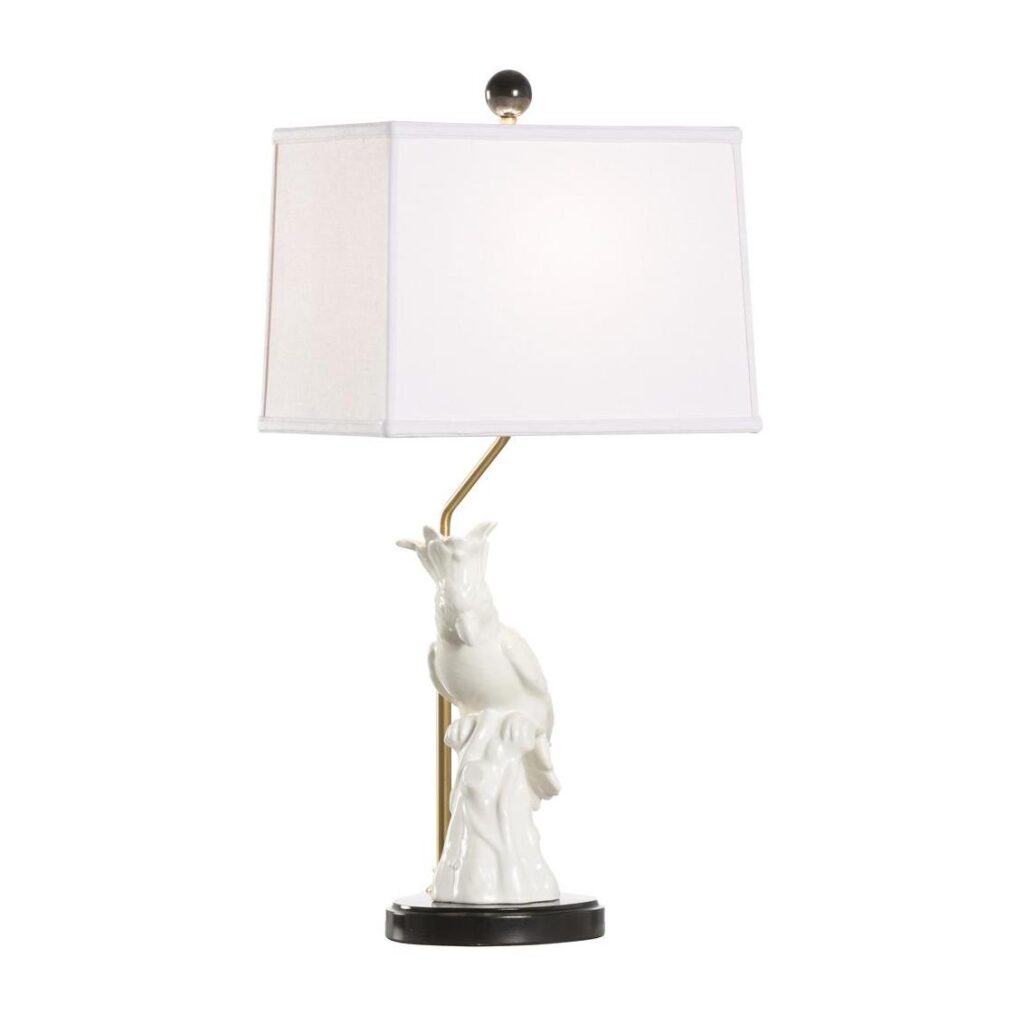 Hope Parrot Lamp - White - Left Facing