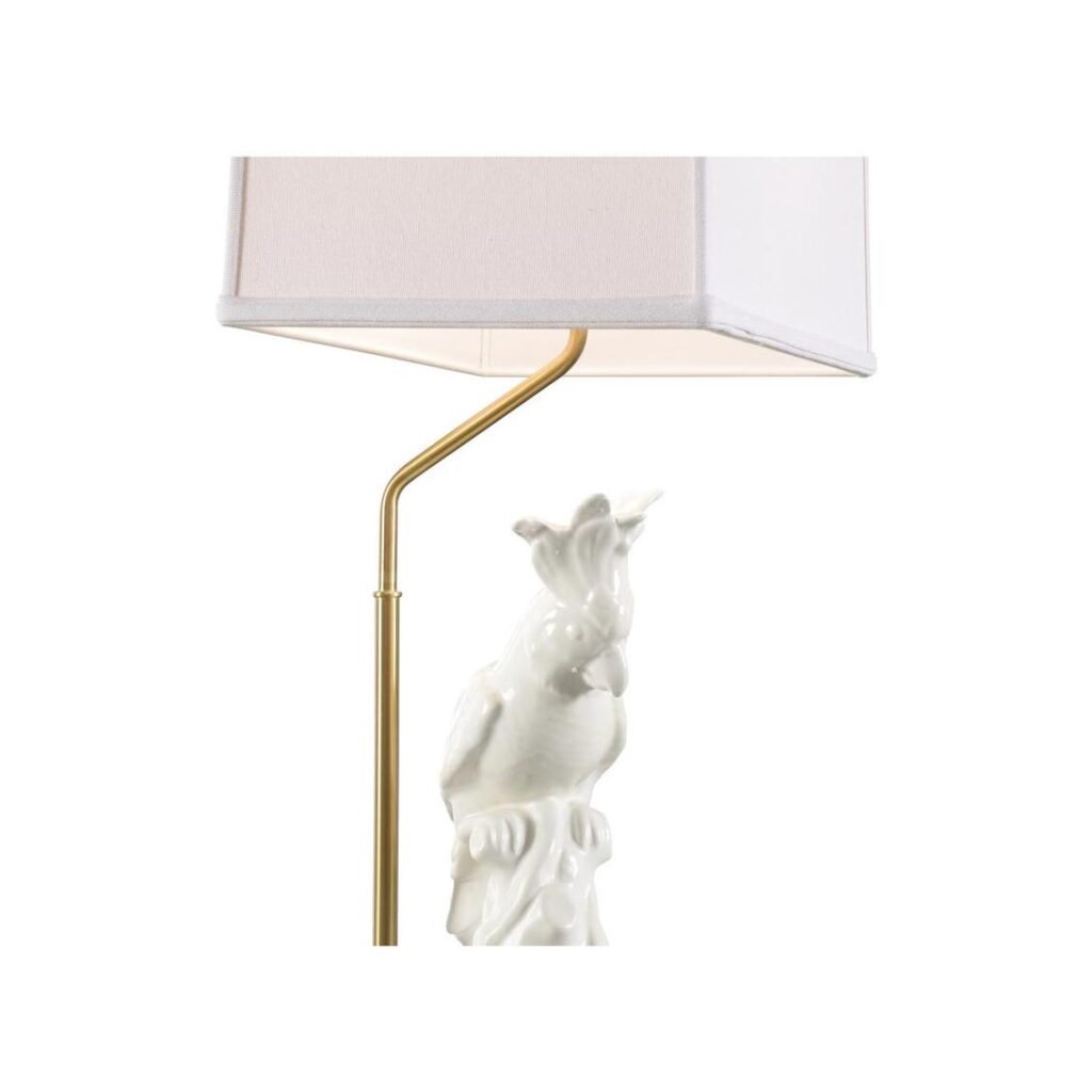 Hope Parrot Lamp - White - Left Facing - Image 2