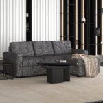 Tyson 93.25" Sectional Sofa w/Bed & Storage in Charcoal 700-519CH 700 519CH 1