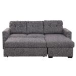 Tyson 93.25" Sectional Sofa w/Bed & Storage in Charcoal 700-519CH 700 519CH 2