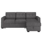 Tyson 93.25" Sectional Sofa w/Bed & Storage in Charcoal 700-519CH 700 519CH 4