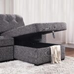Tyson 93.25" Sectional Sofa w/Bed & Storage in Charcoal 700-519CH 700 519CH 5