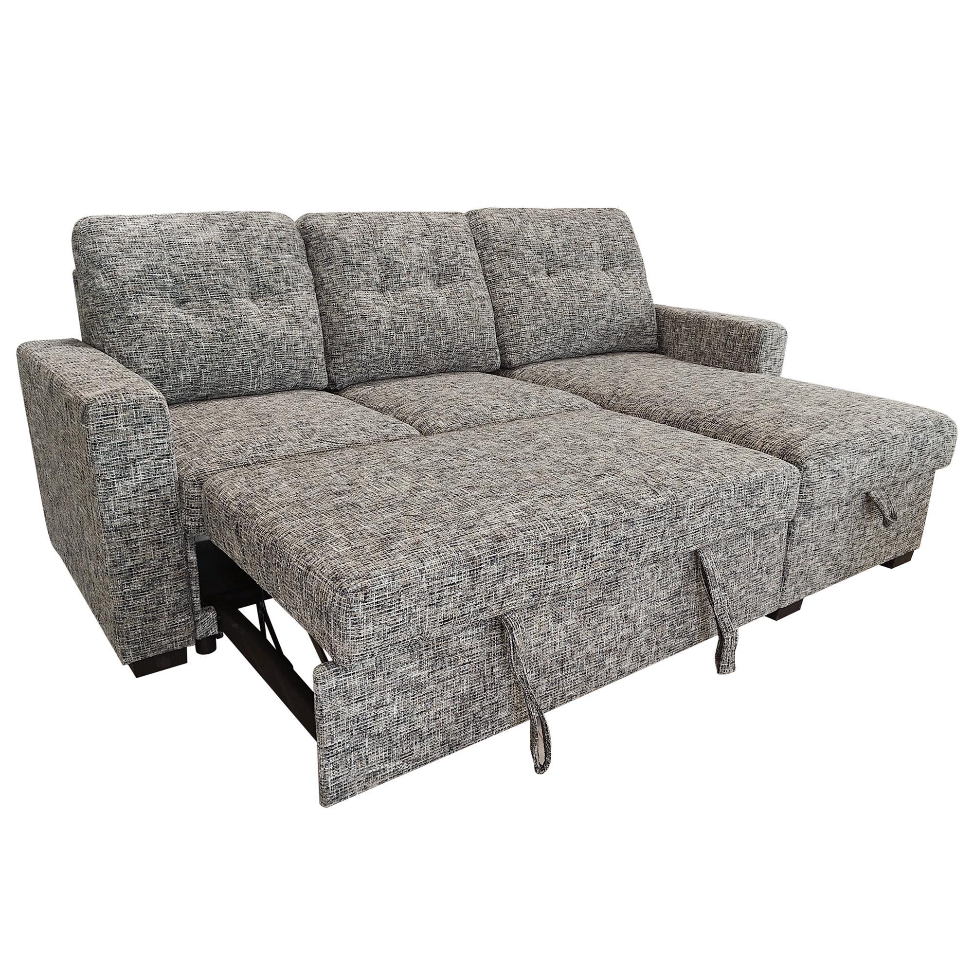 Draga Sofa with Reversible Chaise & Bed & Storage in Warm Grey 3 Draga Sofa with Reversible Chaise & Bed & Storage in Warm Grey - Image 3