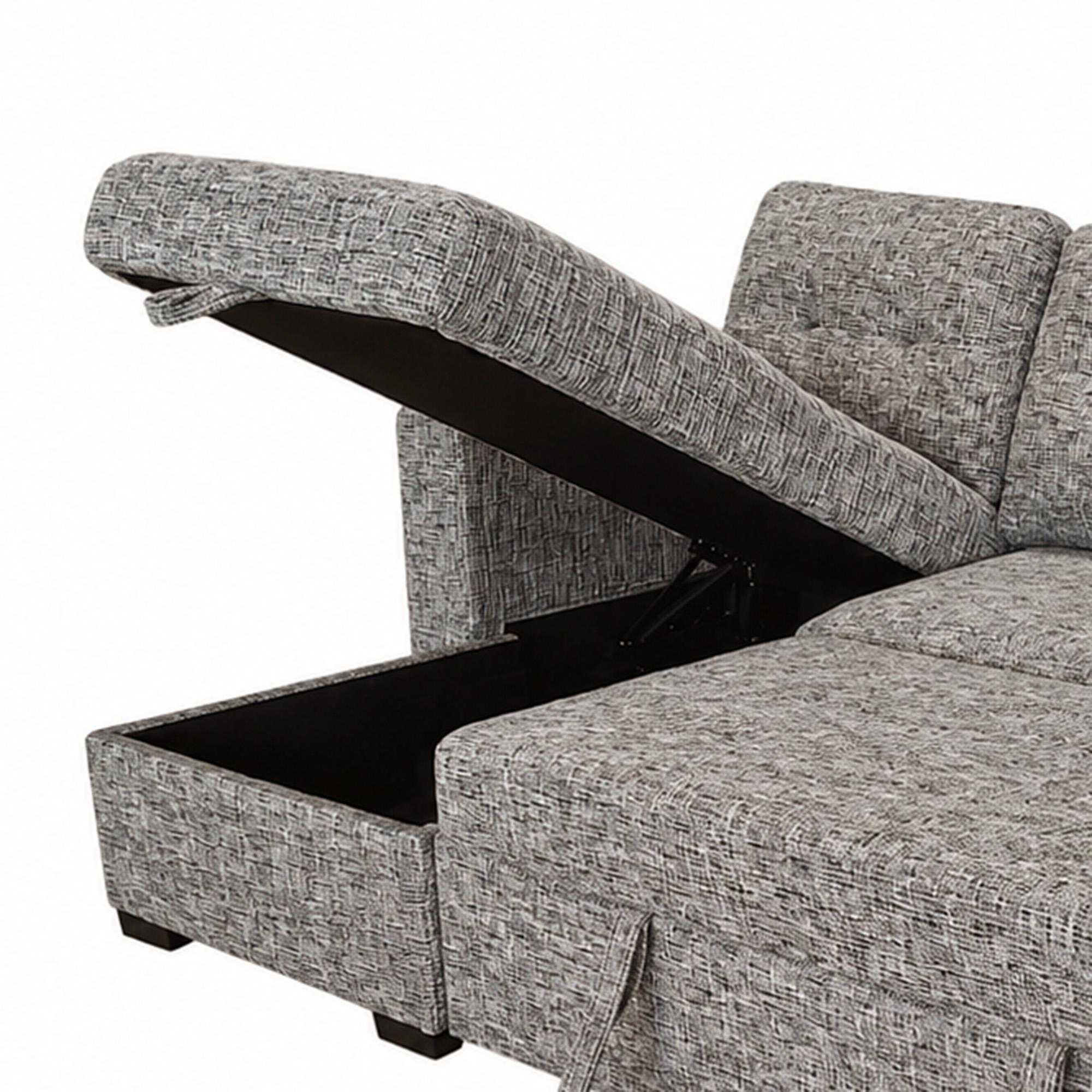 Draga Sofa with Reversible Chaise & Bed & Storage in Warm Grey 6 Draga Sofa with Reversible Chaise & Bed & Storage in Warm Grey - Image 6