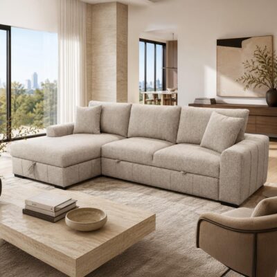 Gareth Sofa with Left Chaise & Bed & Storage in Taupe 9 Gareth Sofa with Left Chaise & Bed & Storage in Taupe 700-857TP 700 857TP 1