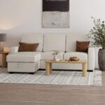 Alfonso 93.25" Sofa w/Bed & Storage in Beige Performance Fabric 700-958BG 700 958BG 1