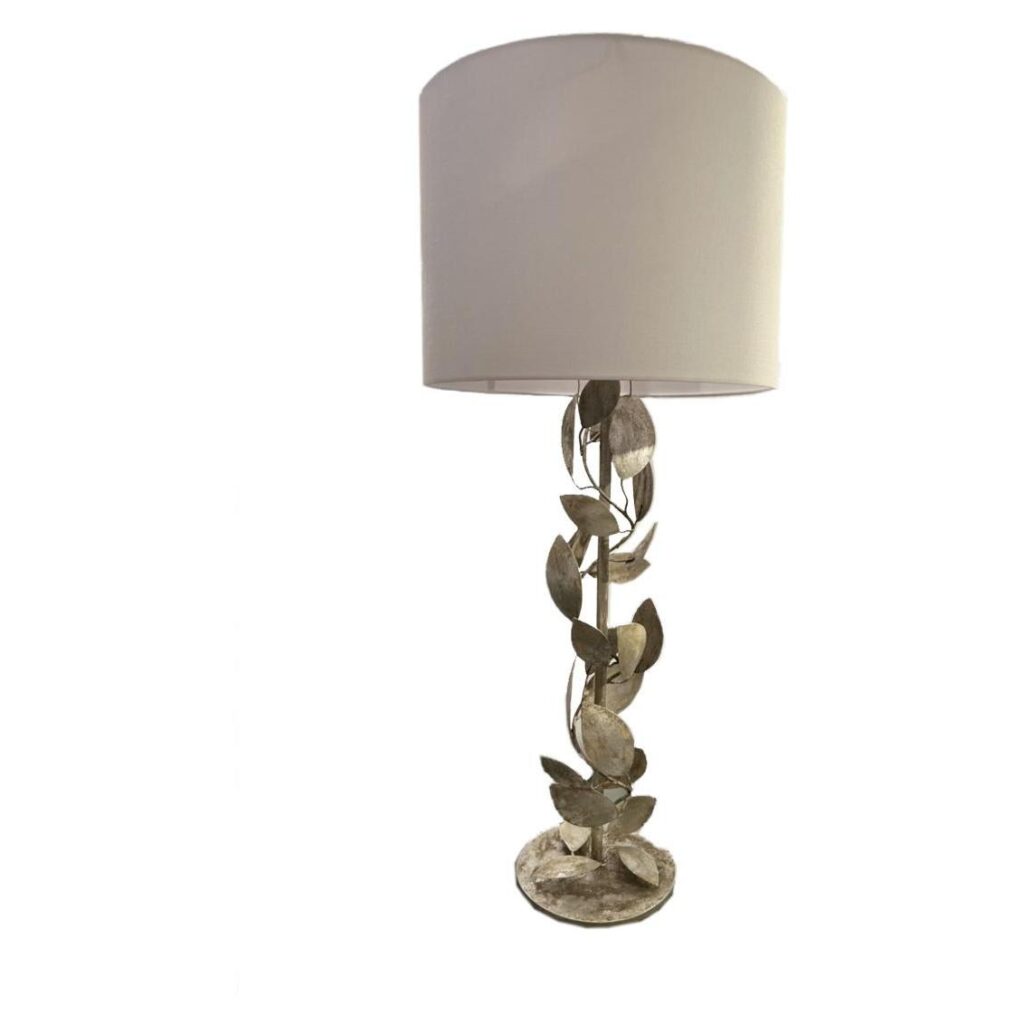 Ficus Leaf Lamp - White Silver