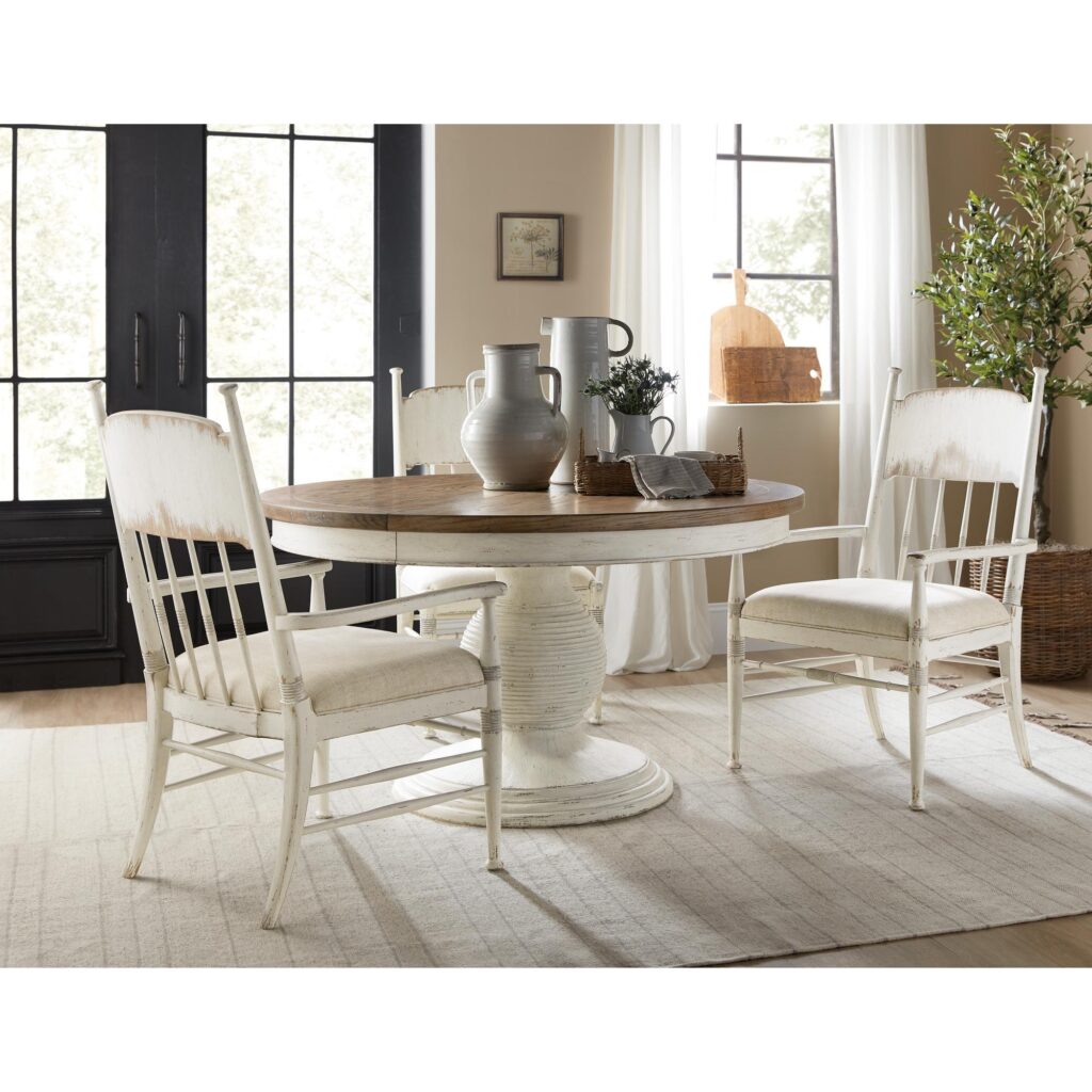 Americana Upholstered Seat Arm Chair - Image 4