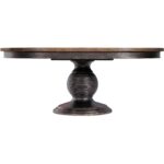 Americana Round Pedestal Dining Table w/1-22in leaf 7050-75203-89 7050 75203 89 straight silo2