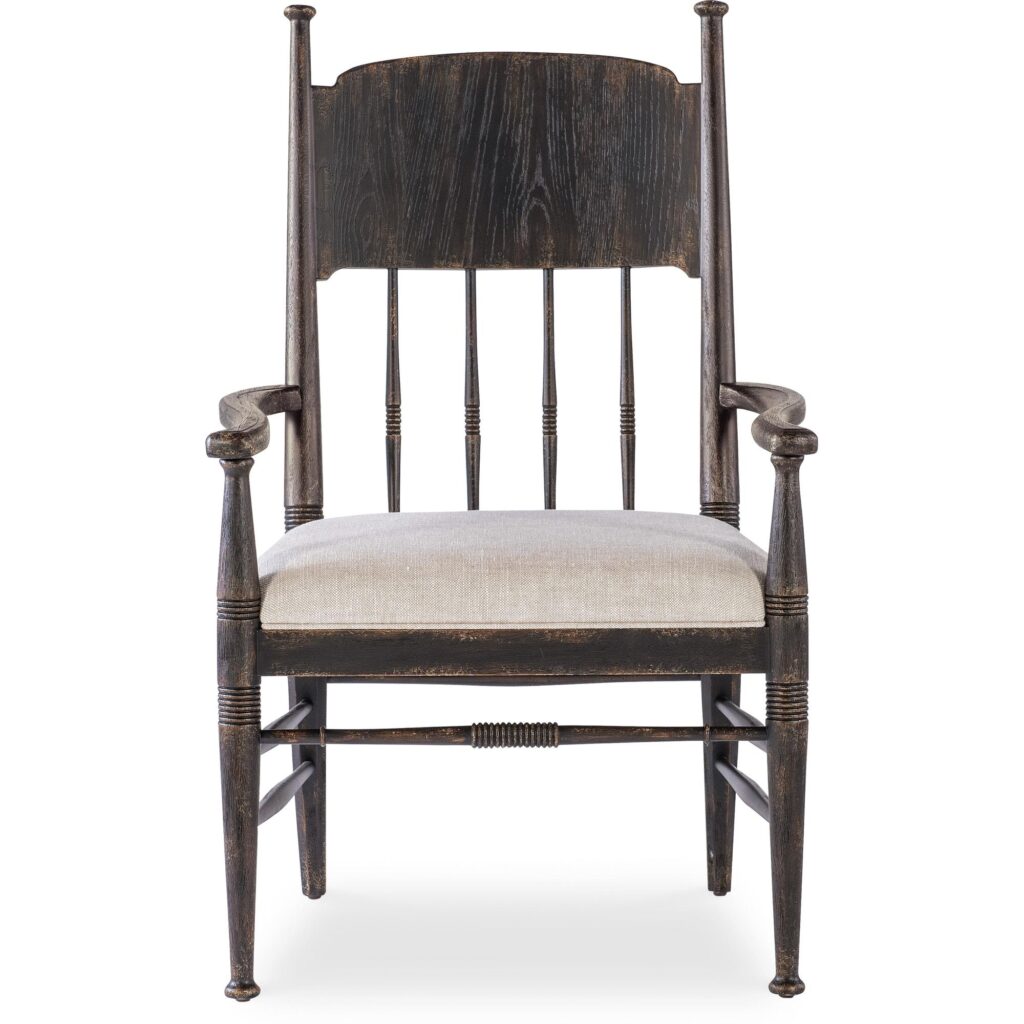 Americana Upholstered Seat Arm Chair - Image 3