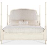 Americana Queen Upholstered Poster Bed 7050-90650-02 7050 90666 02 straight silo