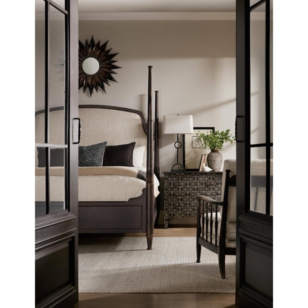 Americana California King Upholstered Poster Bed - Image 5