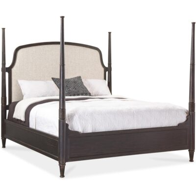Americana California King Upholstered Poster Bed