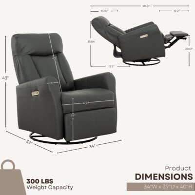 Crescent Power Swivel Glider Recliner 24 Crescent Power Swivel Glider Recliner 71606 71606 12