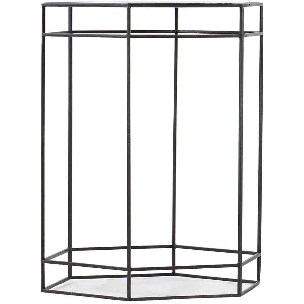 Commerce And Market Glass Frame End Table