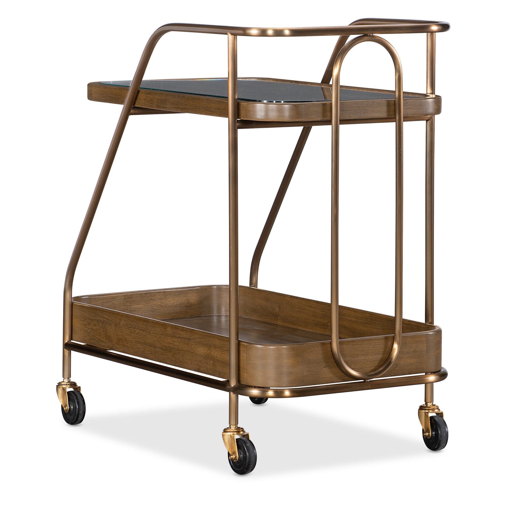 Commerce and Market Walnut Wine and Bar Cart 3 Commerce and Market Walnut Wine and Bar Cart - Image 3