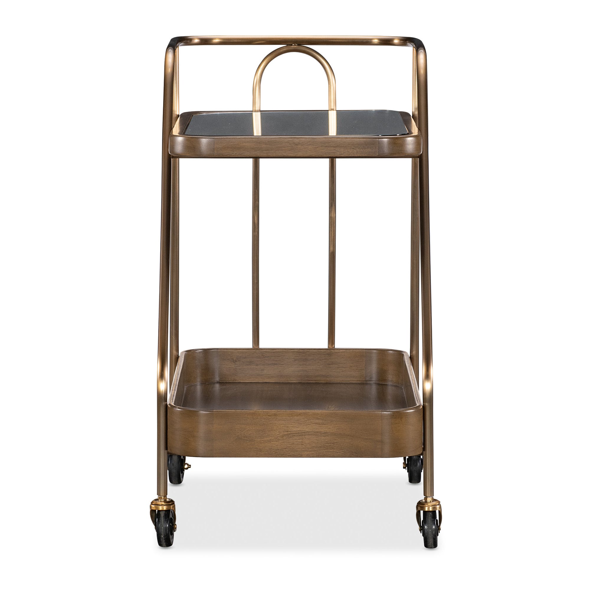 Commerce and Market Walnut Wine and Bar Cart 6 Commerce and Market Walnut Wine and Bar Cart - Image 6