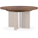 Eleana Round Dining Table with One 20-inch Leaf 7252-75203-85 7252 75203t 85 silo