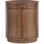 Eleana Round Nightstand 7252-90215-85 7252 90215 85 straight silo