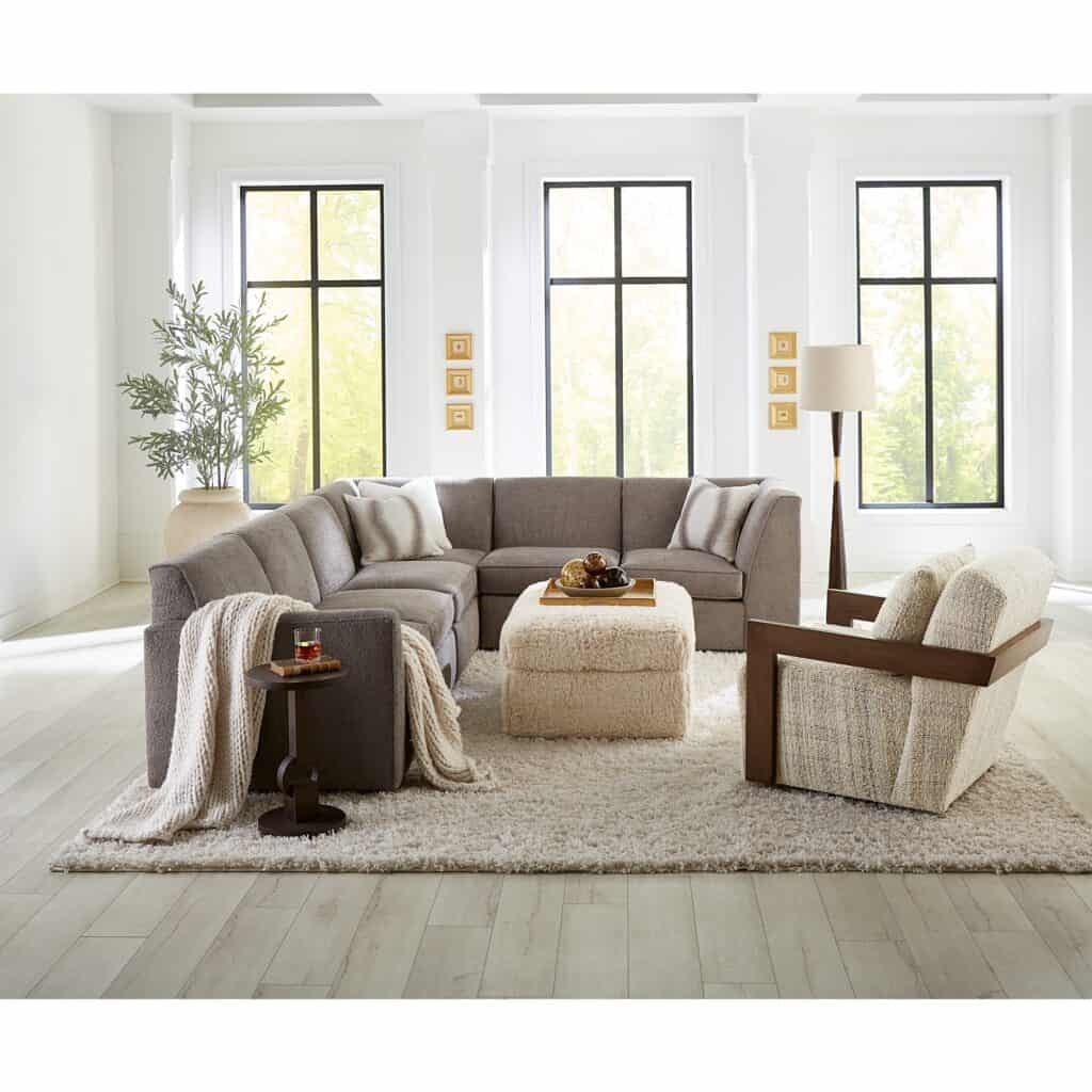Cabell Exposed Wood Swivel Chair - Image 5