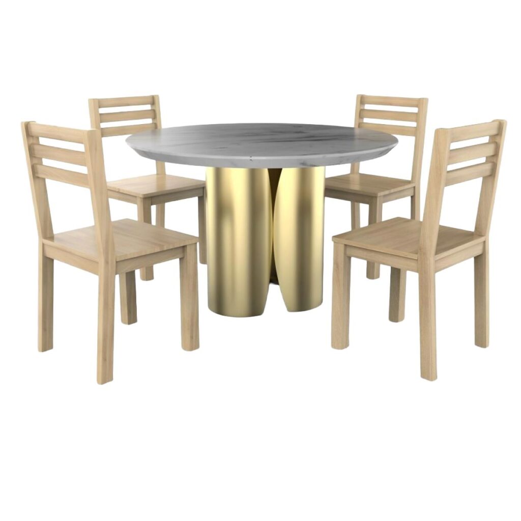 Hugo Dining Table - Gold 760030 - Image 4