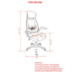 Figo Office Chair in Grey and Black 802-840BK 802 840BK LD