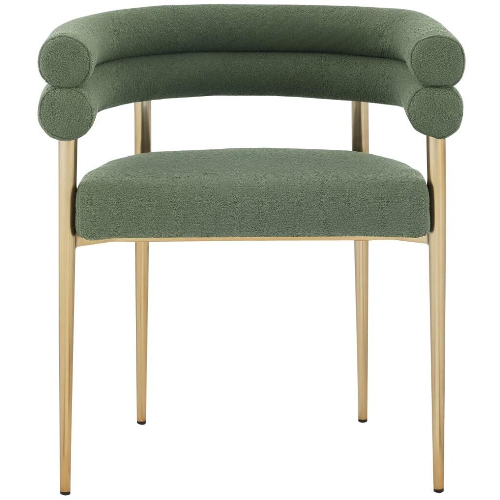 Allure Dining Chair - Set of 2 - Green/Gold - Image 5