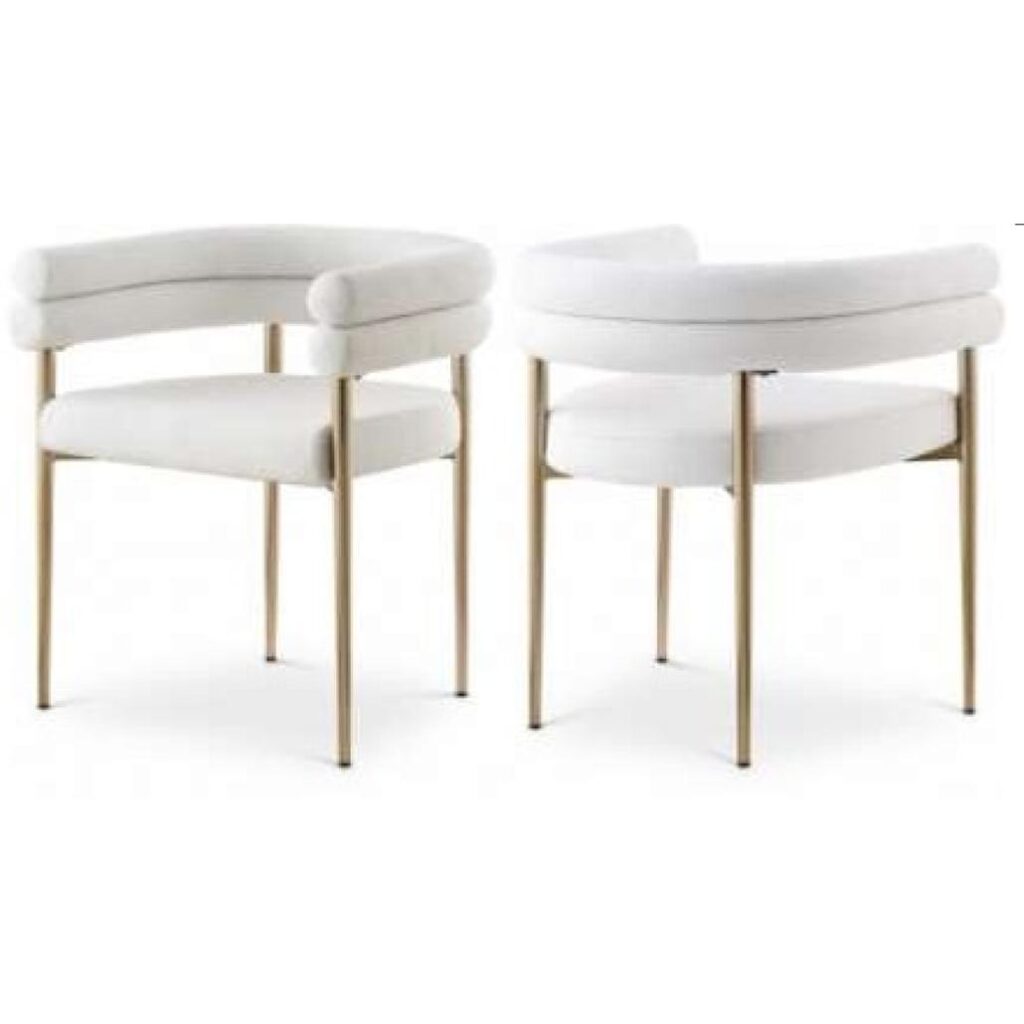 Allure Dining Chair - Set of 2 - Cream/Gold