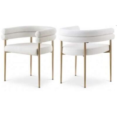 Allure Dining Chair - Set of 2 - Cream/Gold