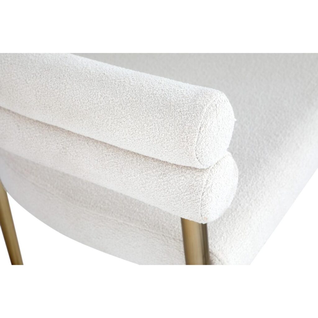 Allure Dining Chair - Set of 2 - Cream/Gold - Image 4