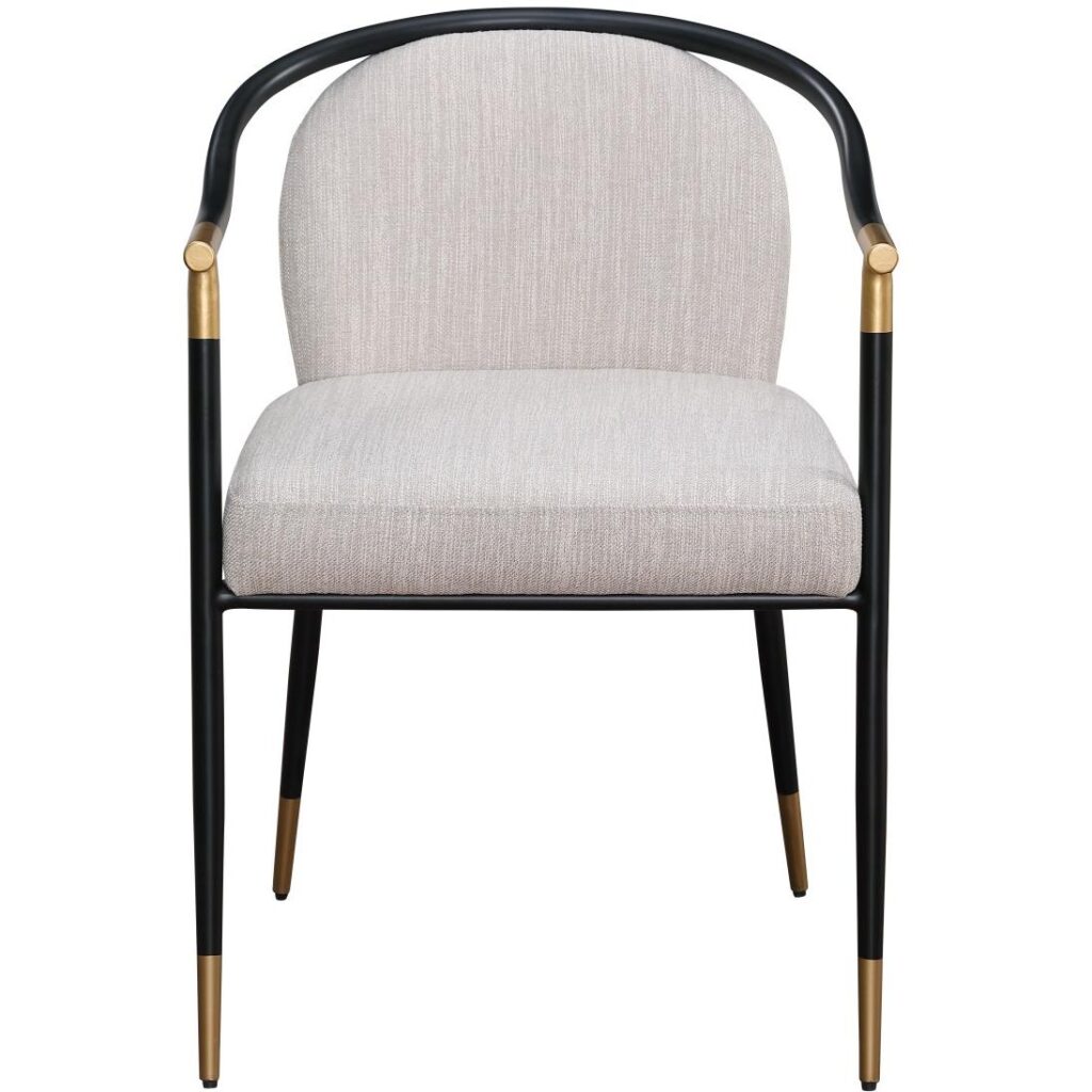 Aspen Dining Chair - Set of 2 - Beige/Black - Image 8