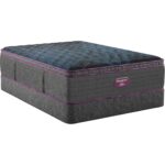 Beautyrest World Class Flora Pillow Top Medium King Mattress 800016408-1060 8763 3090 5529 BR24 NL WorldClass L2 Flora MDPT Silo Angle Foundation