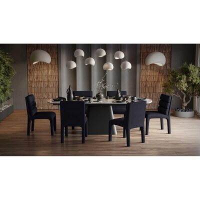 Aivana 7-Piece Dining Set - Black