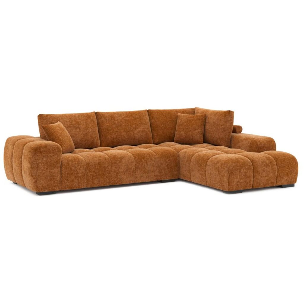 Zara Sectional Sofa - Burnt Orange - Image 2