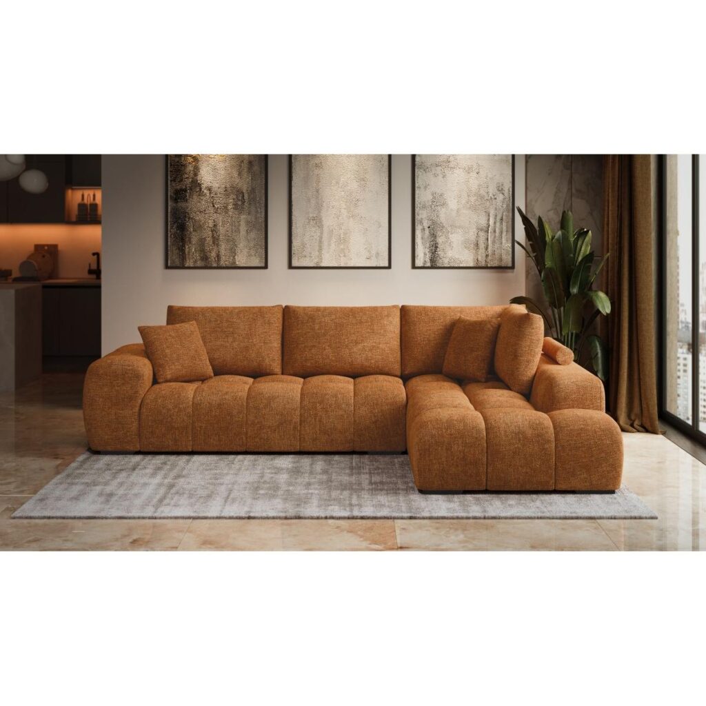 Zara Sectional Sofa - Burnt Orange - Image 6