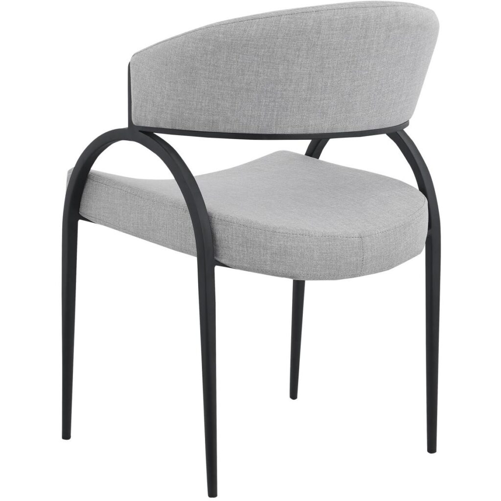 Alessia Dining Chair - Set of 2 - Grey/Black - Image 3