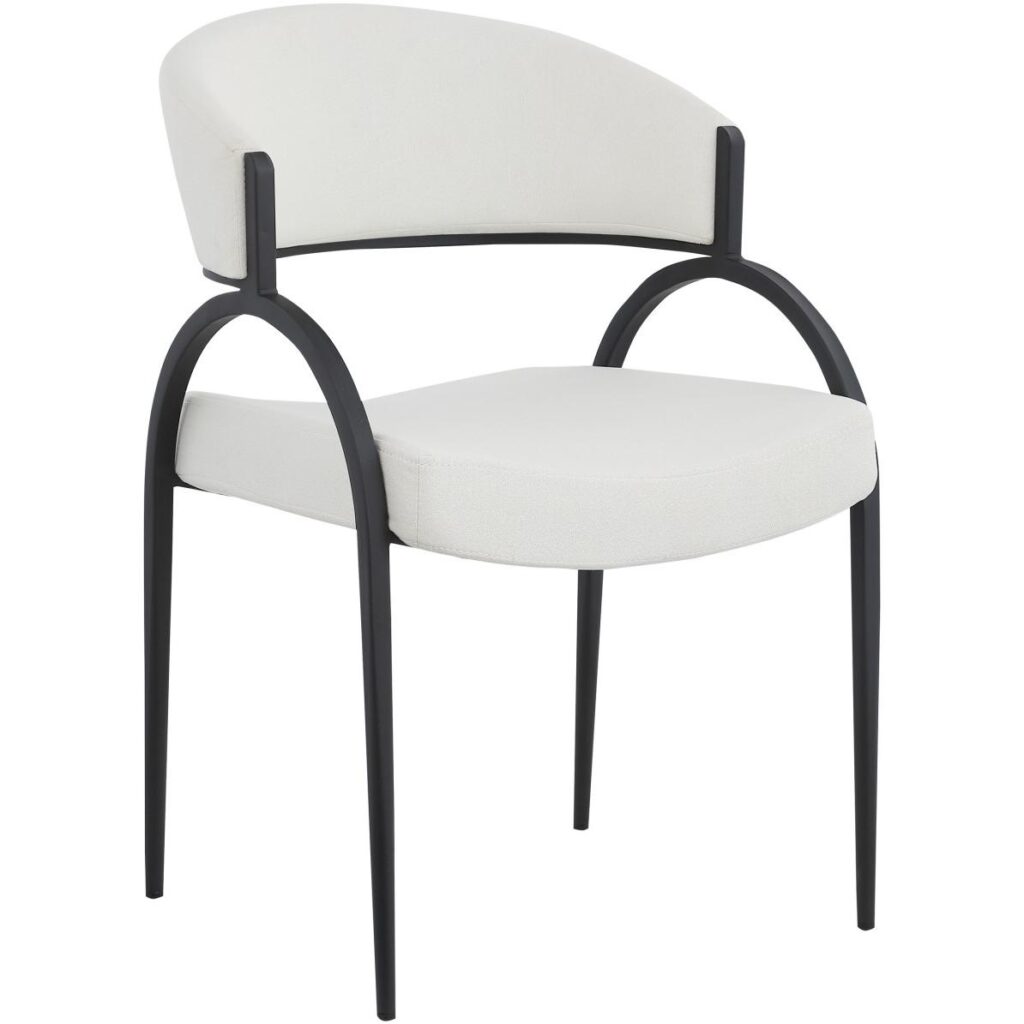 Alessia Dining Chair - Set of 2 - Cream/Black - Image 2