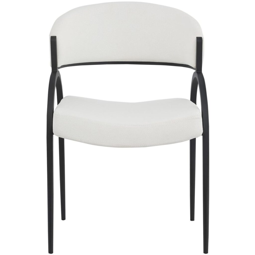 Alessia Dining Chair - Set of 2 - Cream/Black - Image 3