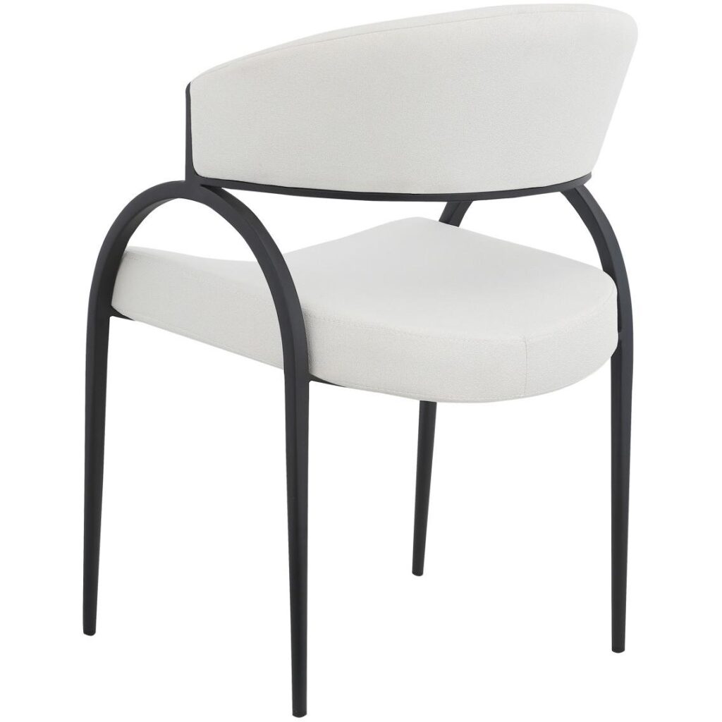 Alessia Dining Chair - Set of 2 - Cream/Black - Image 4