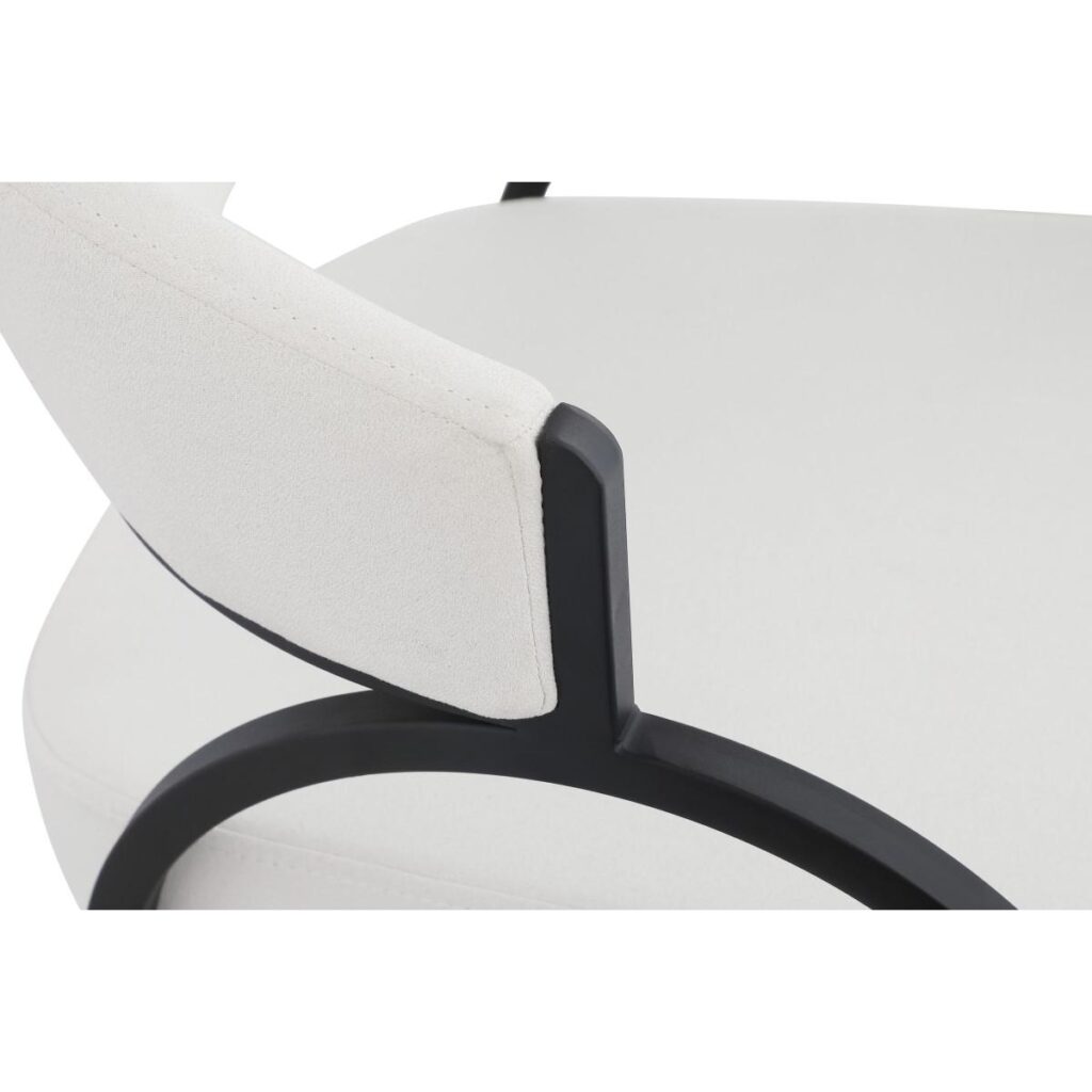 Alessia Dining Chair - Set of 2 - Cream/Black - Image 5