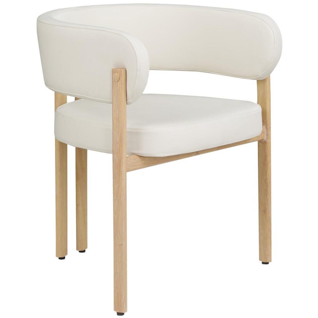 Belisse Dining Chair - Set of 2 - Cream/Oak - Image 2