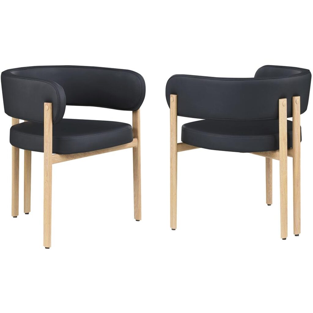 Belisse Dining Chair - Set of 2 - Black/Oak
