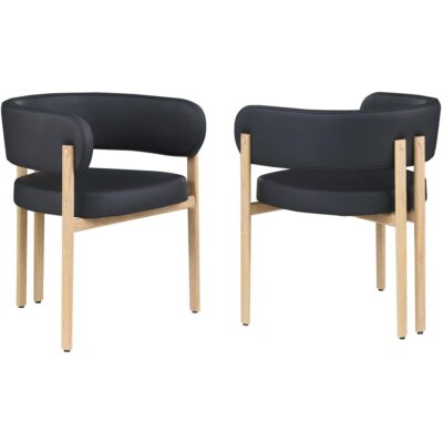 Belisse Dining Chair - Set of 2 - Black/Oak