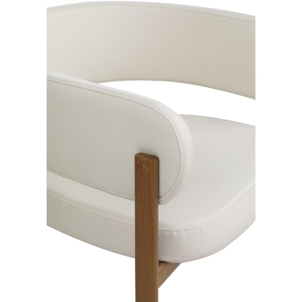 Caliste Dining Chair - Set of 2 - Cream/Walnut - Image 7