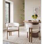 Caliste Dining Chair - Set of 2 - Cream/Walnut 98331 98331 9