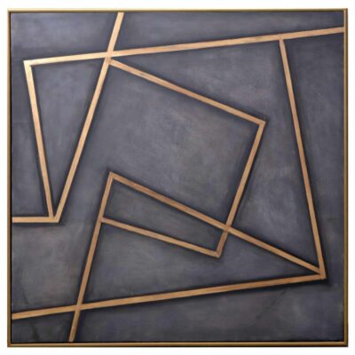 In A Maze - 60" X 60" - Gold Floater Frame