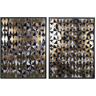 Overprint (Set Of 2) - 38" X 48" - Black Frame