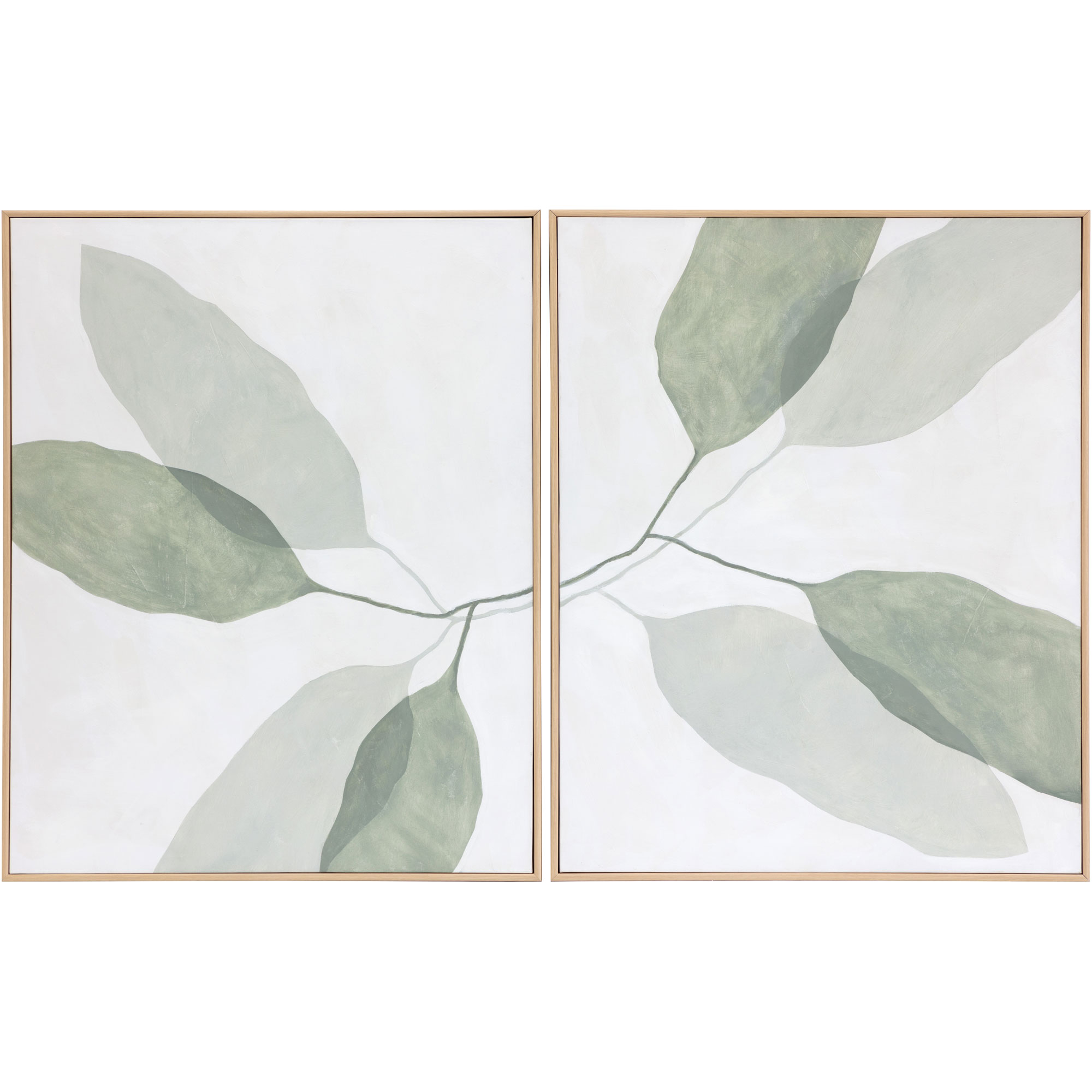 Calm Reflection (Set Of 2) - 40" X 50" - Natural Floater Frame 1 Calm Reflection (Set Of 2) - 40" X 50" - Natural Floater Frame