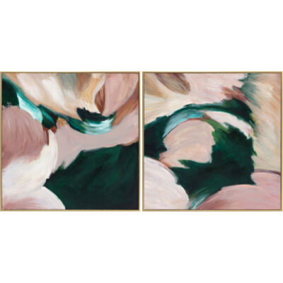 Wall Art Burlington - Modern Decor A0365 WILD ONES SET OF 2 48 X 48 GOLD FLOATER FRAME 1 2