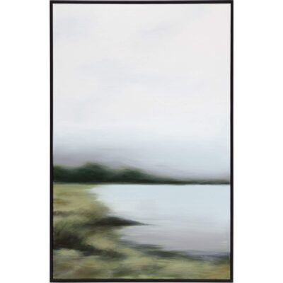Lakeside Views (Set Of 2) - 36" X 48" - Black Floater Frame